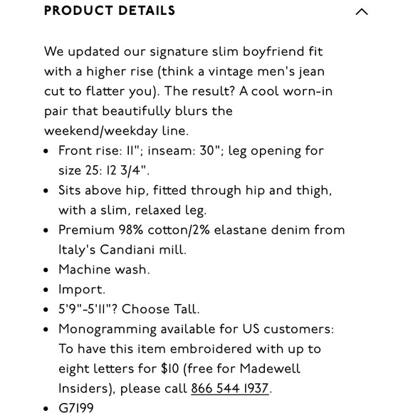 MADEWELL The High-Rise Slim BoyJean 25 - Picture 4 of 13